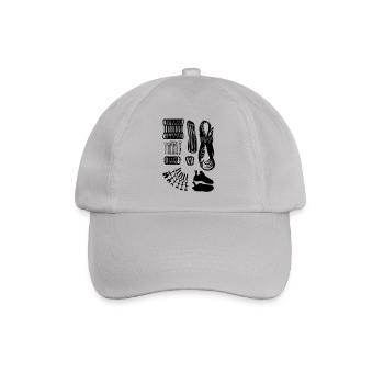 Set of Alpine Climbing Gear - Baseball Cap - grey - Front