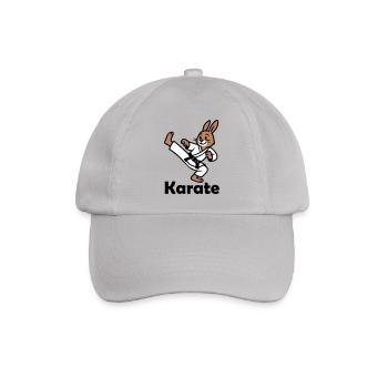 Karate Hase - Baseballkappe - Grau - Vorne