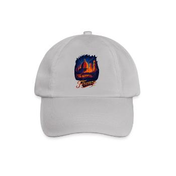 Florenz Firenze Stadt Italien Silhouette Geschenk - Baseballkappe - Grau - Vorne