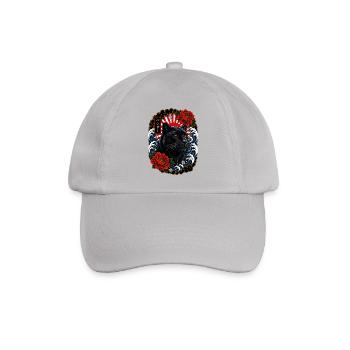 Schwarzer Panther im japanischen Irezumi Stil - Baseballkappe - Grau - Vorne