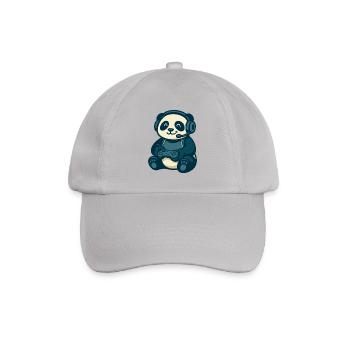 Panda Gamer Geek Gaming - Baseballkappe - Grau - Vorne