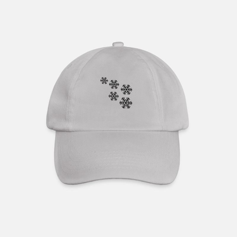 schneeflocken schnee - Baseballkappe - Grau