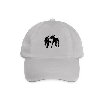 spielende_hunde - Baseballkappe - Grau - Vorne