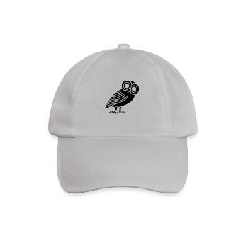 owl athena bird symbol mythological wisdom - Baseball Cap - grey - Front