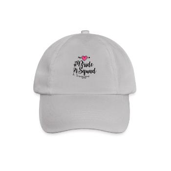 bride squad heart - Baseballkappe - Grau - Vorne