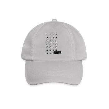 Braille blak - Baseballkappe - Grau - Vorne