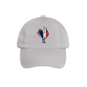Proud Gallic France rooster gift idea - Baseball Cap - grey - Front