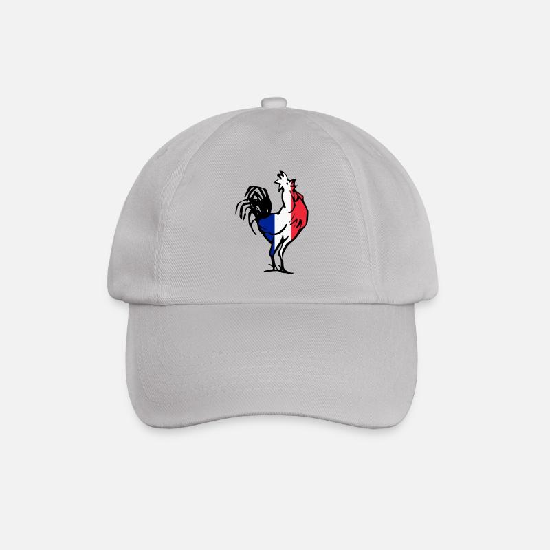 Stolzer Gallischer Frankreich Hahn Geschenk Idee - Baseballkappe - Grau