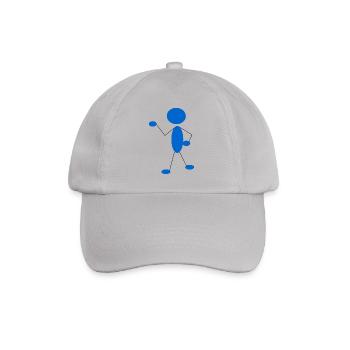 Strichmännchen - Baseballkappe - Grau - Vorne
