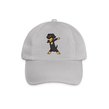 Dabbing Dab Dachshund Teckel Dackel Hund Tanzen - Baseballkappe - Grau - Vorne