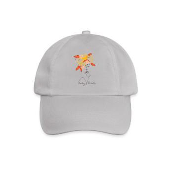 Lady Lemon Lineart Design - Baseball Cap - grey - Front