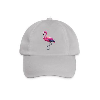 Polka dot flamingo - Baseball Cap - grey - Front