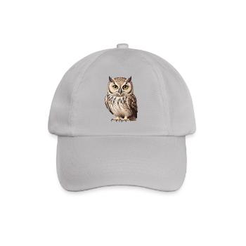 Young brown owl - Baseball Cap - grey - Front