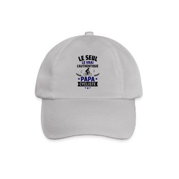 Papa cycliste authentique Fête des pères vélo - Casquette classique - bruyère - Devant