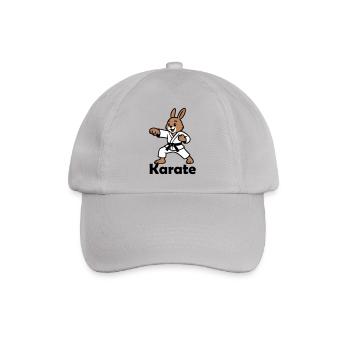 Karate Rabbit - Baseball Cap - grey - Front