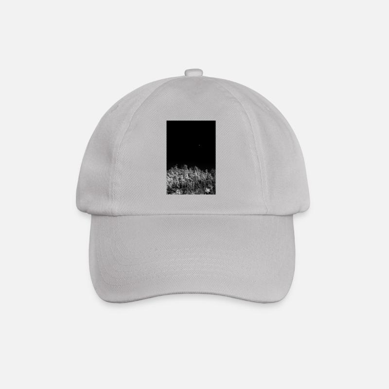 Night forest in monochromatic tones - Baseball Cap - grey