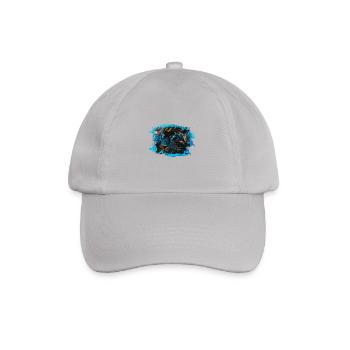 wildkatze,Tiger,Leopard,Pailletten,Glitzer,gold - Baseballkappe - Grau - Vorne