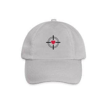 Herz - Baseballkappe - Grau - Vorne