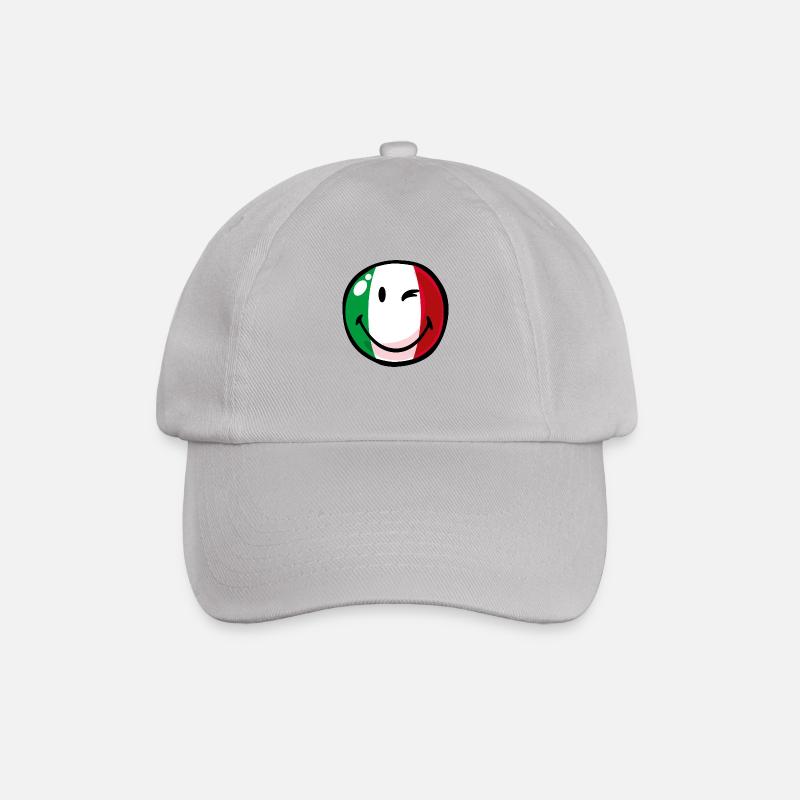 Smiley Italy - Baseballkappe - Grau