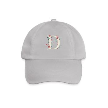 Letter D Monogram Retro - Baseball Cap - grey - Front