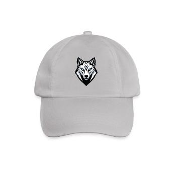 Wolf head logo, symbol, emblem, tattoo - Baseball Cap - grey - Front