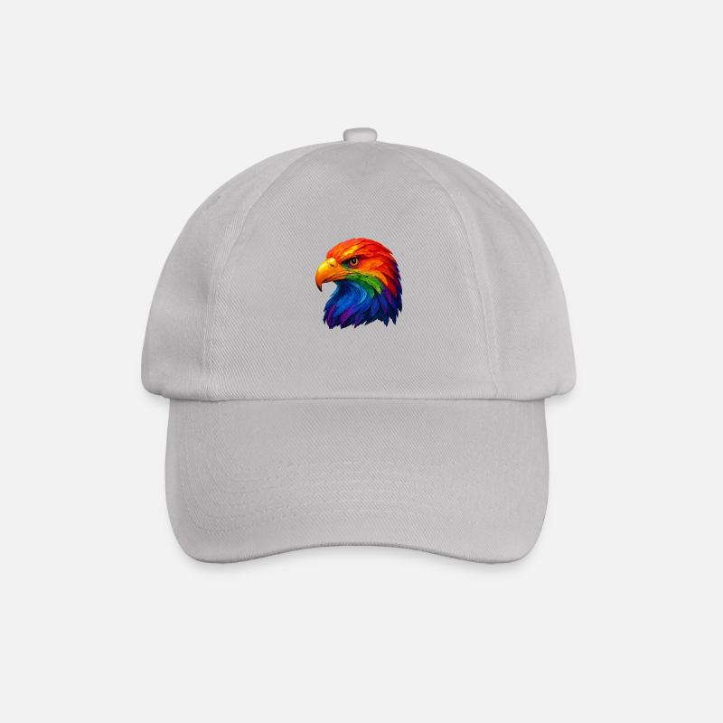 Color Feather White-tailed Eagle Head - Baseball Cap - grey