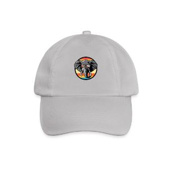 Elephant Comic Cool - Baseball Cap - grey - Front