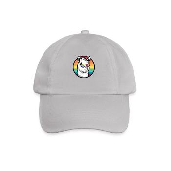 Alpaca Llama Cool Comic - Baseball Cap - grey - Front