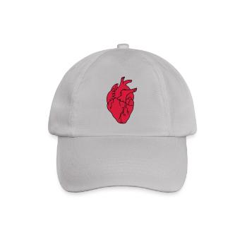 Heart Love I love Vascular Organ Heart attack 2c - Baseball Cap - grey - Front