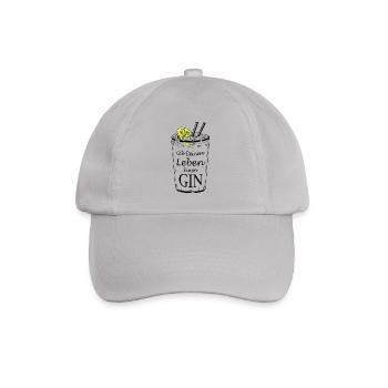 Gib deinem Leben einen GIN (Gin and Tonic) - Baseballkappe - Grau - Vorne