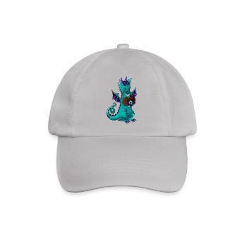Dragon with gingerbread heart in Love with Dragons - Baseball Cap - grey - Front