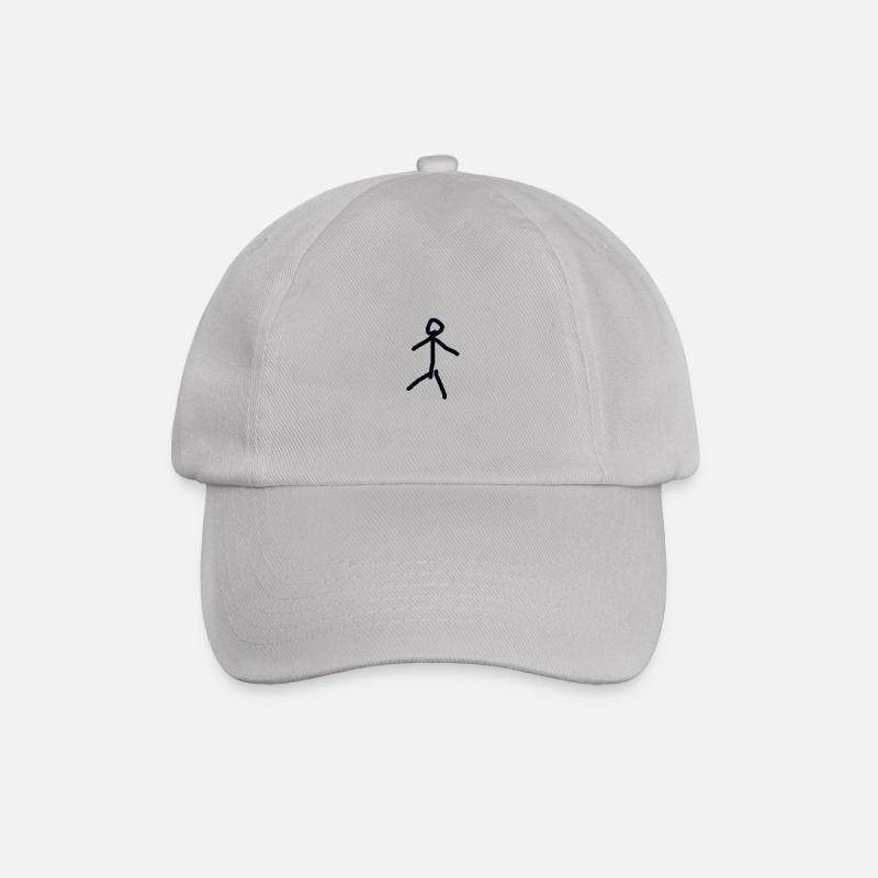 Strichmännchen - Baseballkappe - Grau