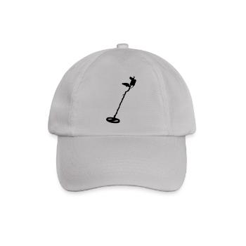 metal detector drawing metal detector - Baseball Cap - grey - Front