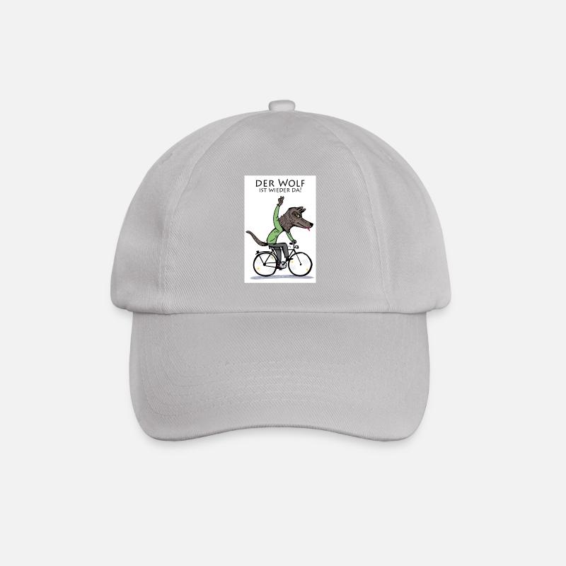 Der Wolf ist wieder da Fahrrad-Comic - Baseballkappe - Grau