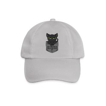 Poche poitrine chat noir Je n’apporte pas de malchance - Casquette classique - bruyère - Devant