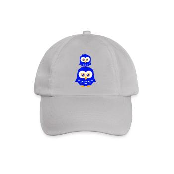 2 Owls Dad Mom Child Baby Family Mother Father - Baseball Cap - grey - Front