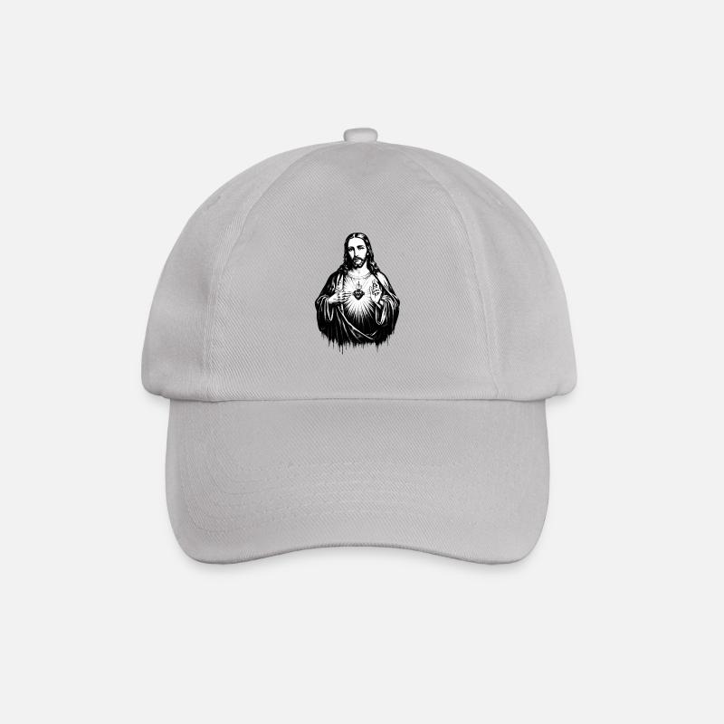 Herz Jesu Lichtzeichen - Baseballkappe - Grau