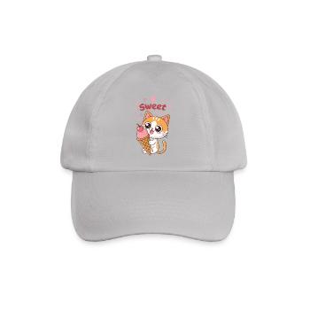 Kawaii Sweet Glazed Kitten - Baseball Cap - grey - Front
