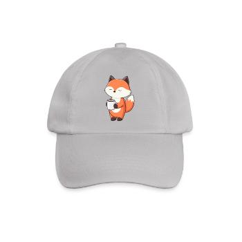 Renard avec Charme de tasse à café - Casquette classique - bruyère - Devant