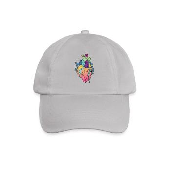 Grime Herz - Baseballkappe - Grau - Vorne