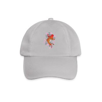 Japanese Peaches (Koi) - Baseball Cap - grey - Front