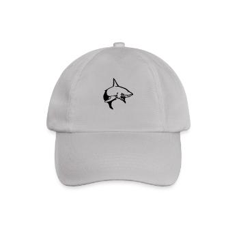 shark_small - Baseball Cap - grey - Front
