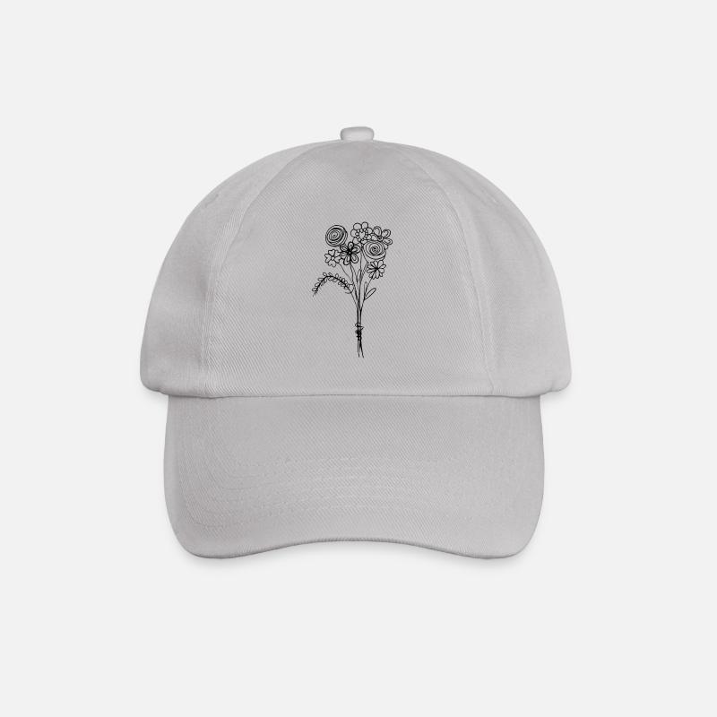 blumen - Baseballkappe - Grau