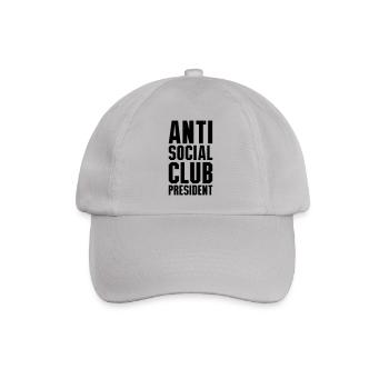 Anti social club president - Baseball Cap - grey - Front