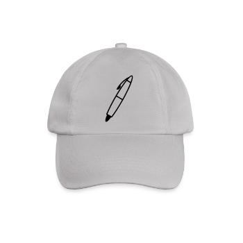 Writing pen shadow figure transparent - Baseball Cap - grey - Front