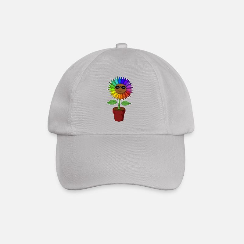 Bunte Sonnenblumen - Baseballkappe - Grau