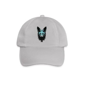 Türkiser Fuchs Tattoo Waldtier Herbst Winter - Baseballkappe - Grau - Vorne