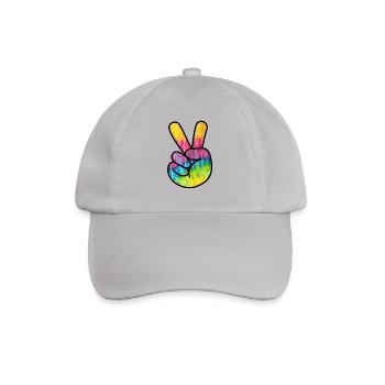 Hand Peace - Baseballkappe - Grau - Vorne