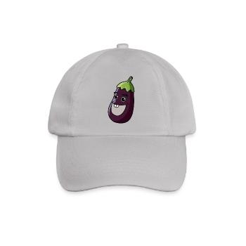 Aubergine Comic - Baseballkappe - Grau - Vorne