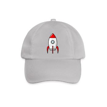 rakete rocket space shuttle ufo raumschiff mond - Baseballkappe - Grau - Vorne